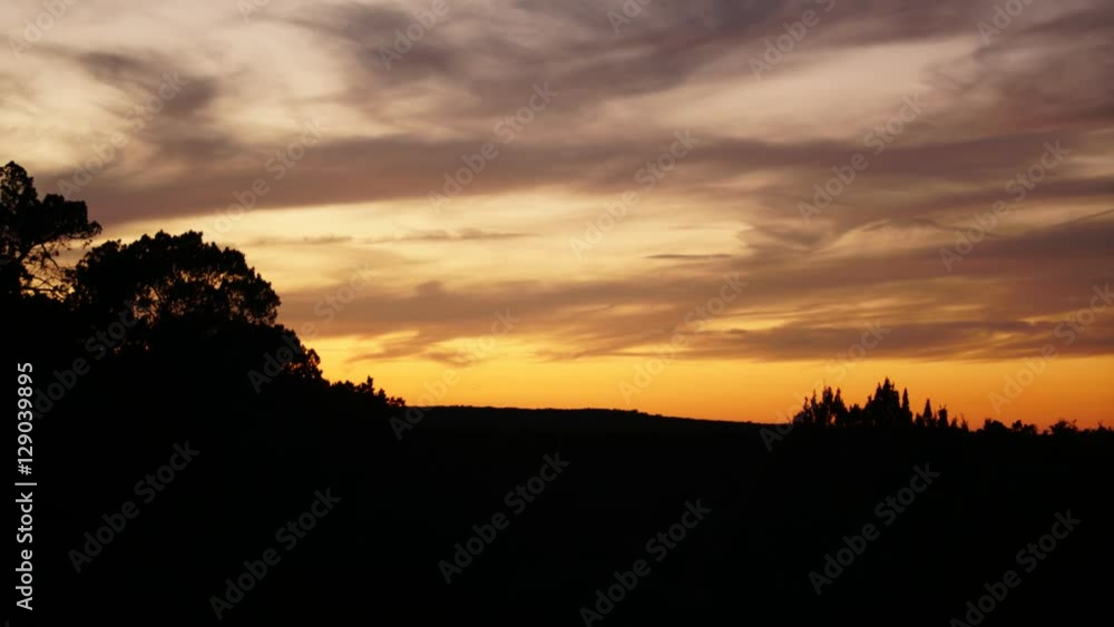 Timelapse of stark orange sunset Timelapse of stark orange sunset