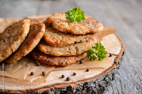 Fritters made of ground pork cracklings and sour cabbage