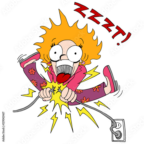 Electrocuted Woman