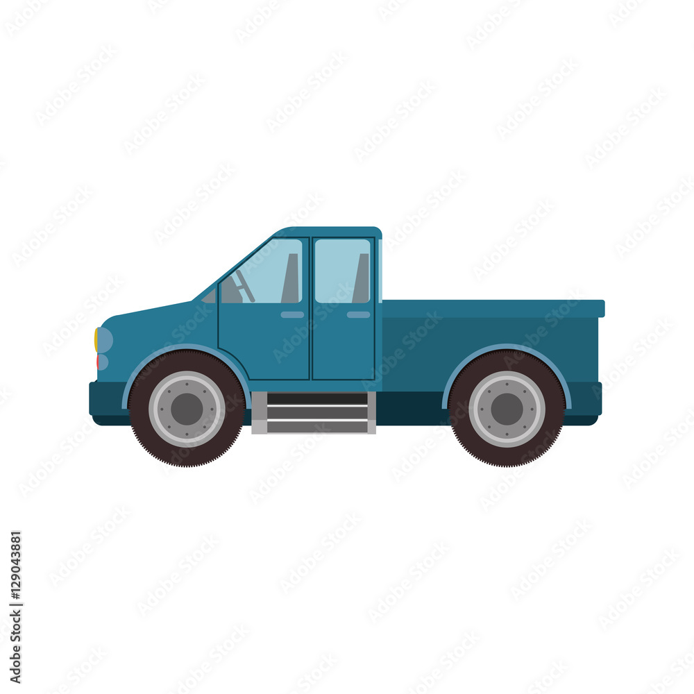 Fototapeta premium Truck vehicle icon. Machine tool instrument farm and agriculture theme. Isolated design. Vector illustration