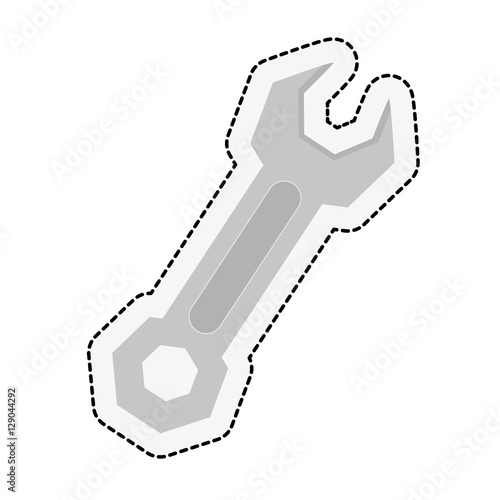 wrench icon over white background. repairs tools design. vector illustration