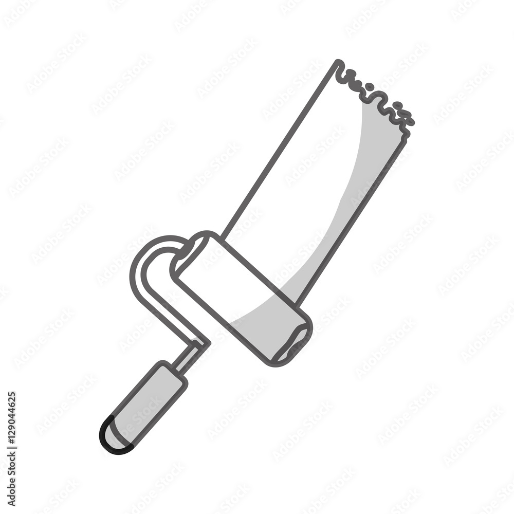 Fototapeta premium paint roller tool icon image vector illustration design 