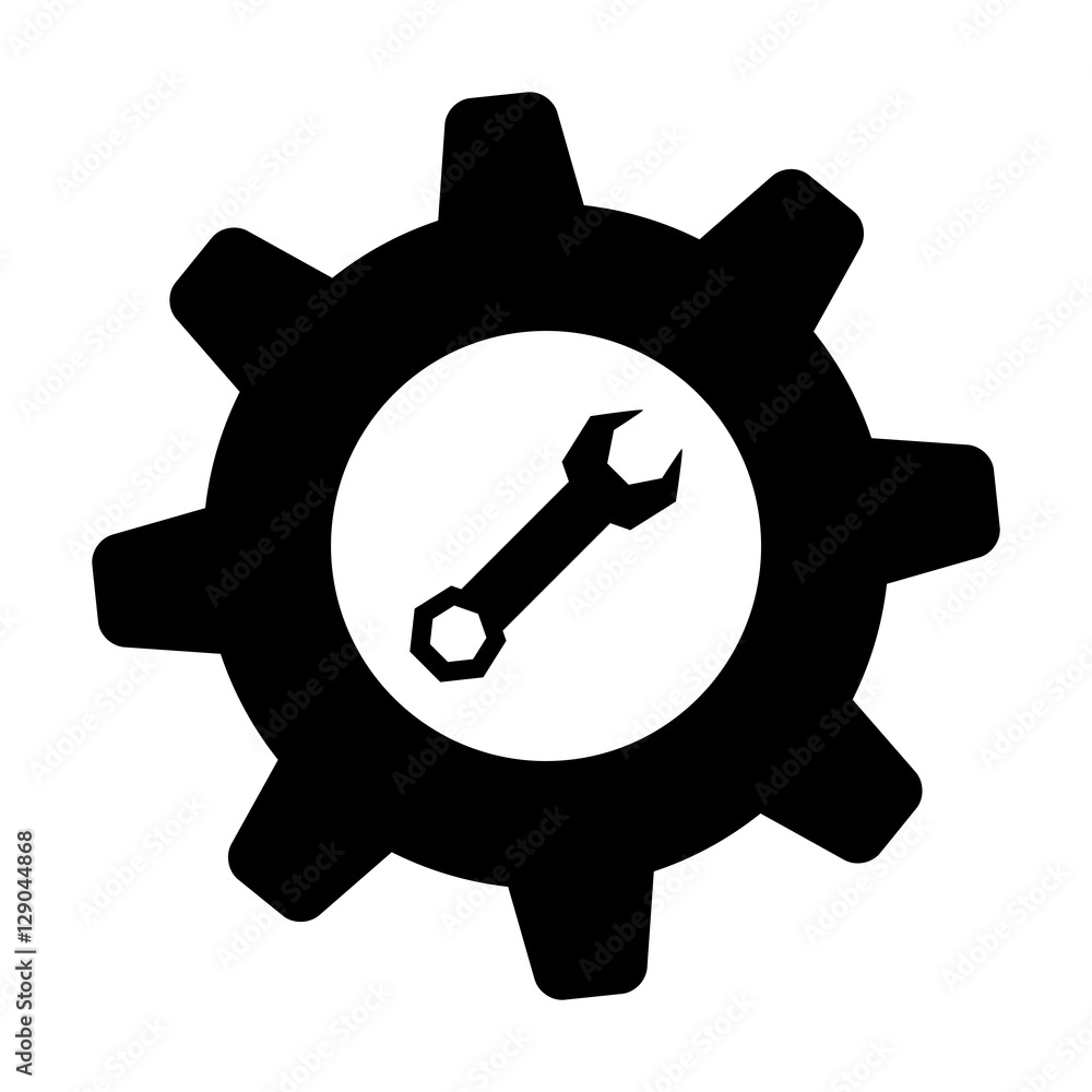 wrench and gear tool icon image vector illustration design wrench and gear tool icon image vector illustration design