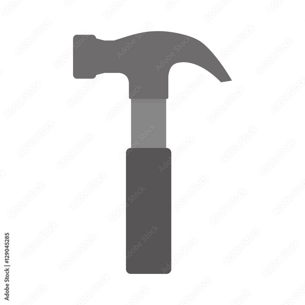 silhouette of hammer icon over white background. repair tools design. vector illustration silhouette of hammer icon over white background. repair tools design. vector illustration