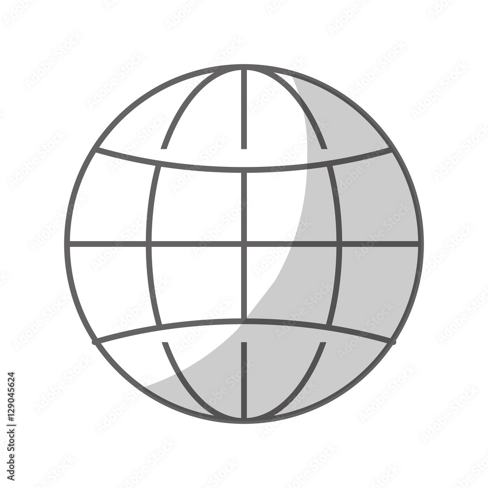 Fototapeta premium world sphere network connection icon over white background. vector illustration