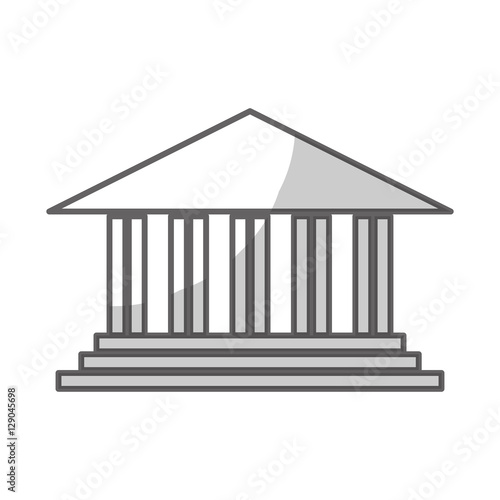 academic bulding icon over white background. vector illustration