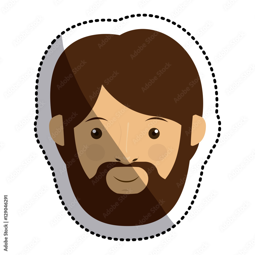 Man with beard icon. Male avatar person people and human theme. Isolated design. Vector illustration Man with beard icon. Male avatar person people and human theme. Isolated design. Vector illustration