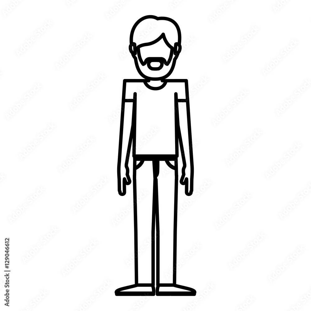 Hipster man icon. Male avatar person people and human theme. Isolated design. Vector illustration Hipster man icon. Male avatar person people and human theme. Isolated design. Vector illustration