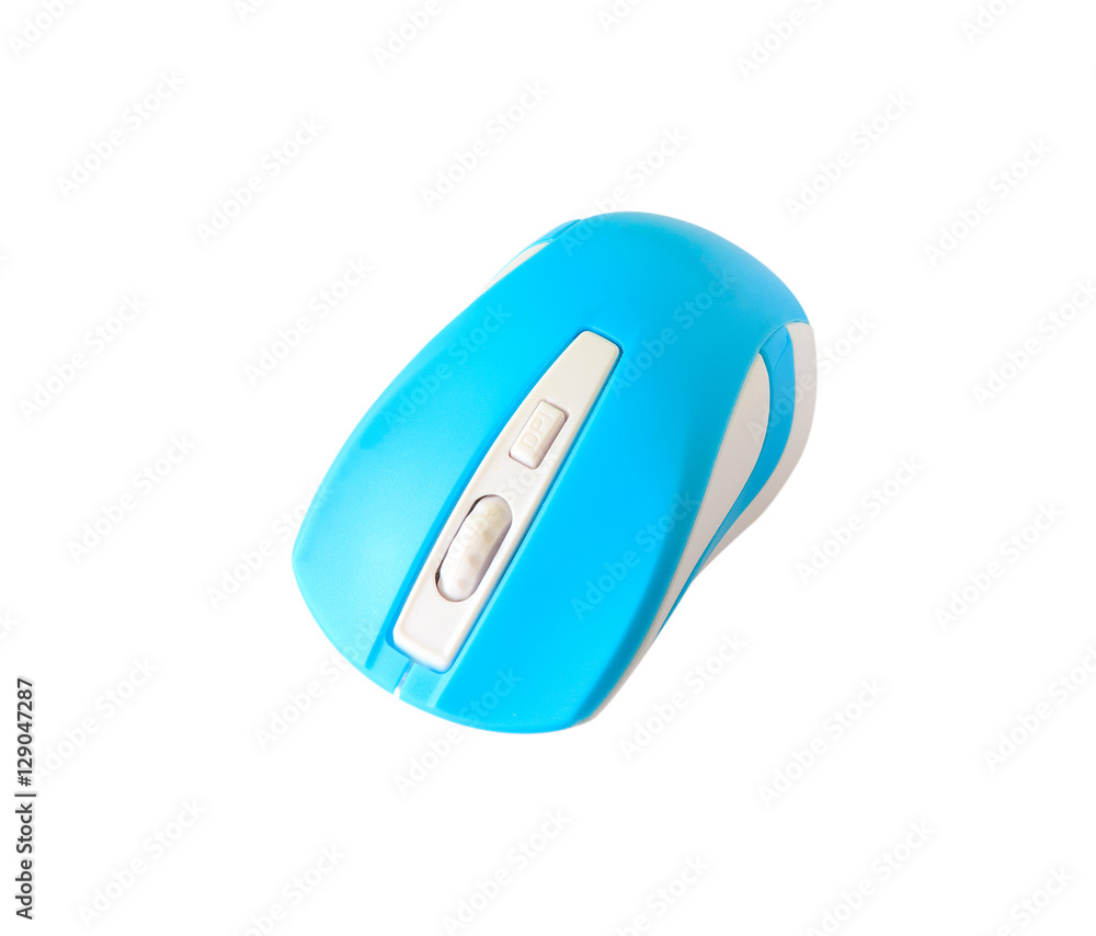 Wireless computer mouse isolated on white background