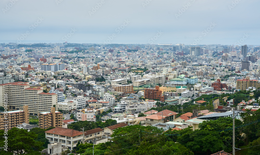 Panorama of Naha from Shuri Castle, Okinawa