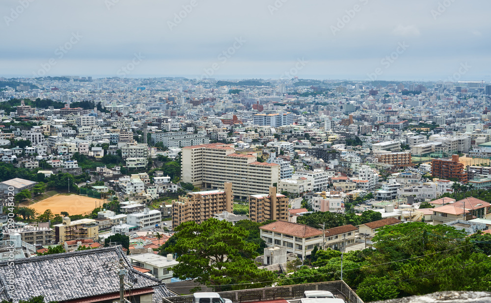 Panorama of Naha from Shuri Castle, Okinawa