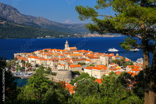 View of Korcula old town, Croatia photo