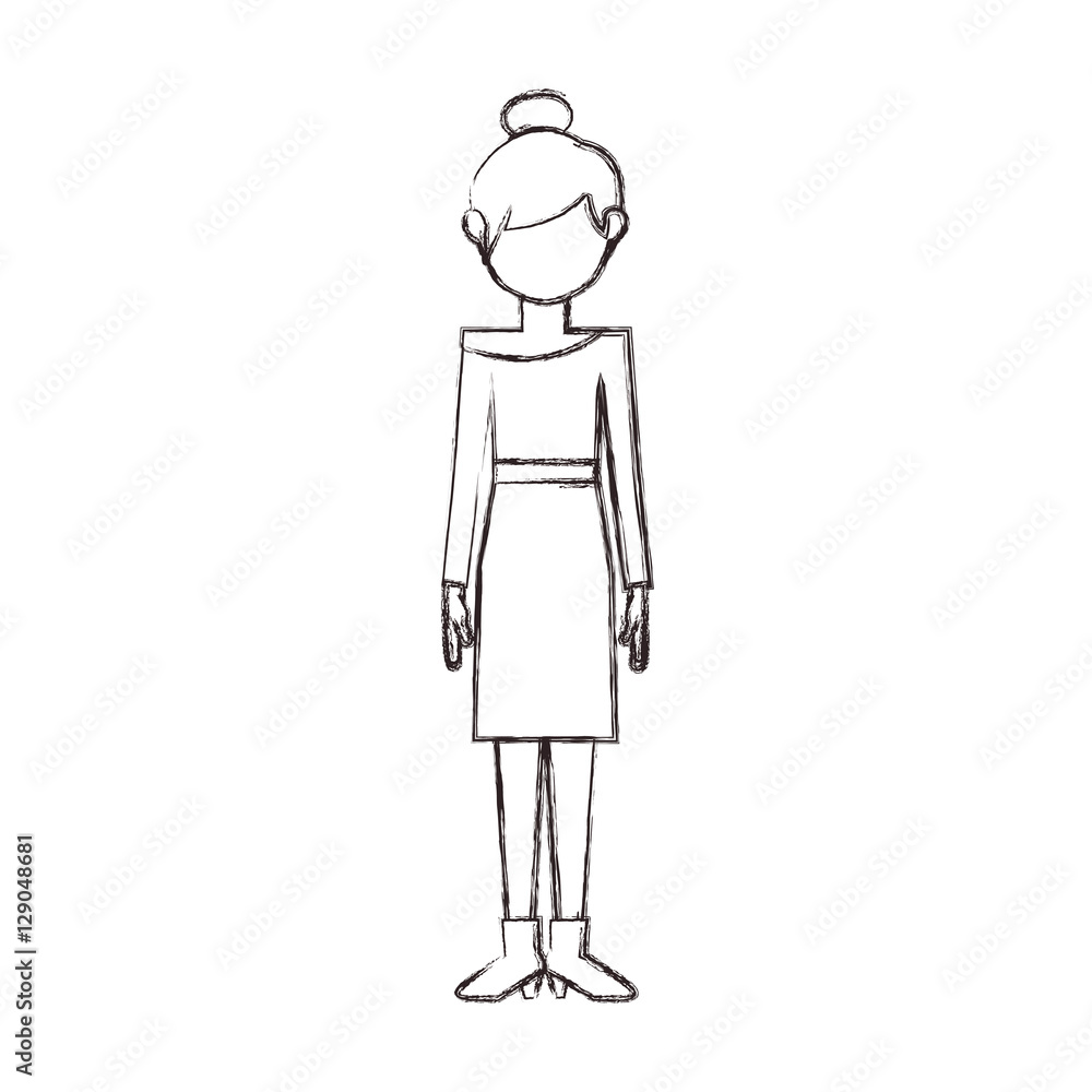 Girl icon. Female avatar person people and human theme. Isolated design. Vector illustration Girl icon. Female avatar person people and human theme. Isolated design. Vector illustration