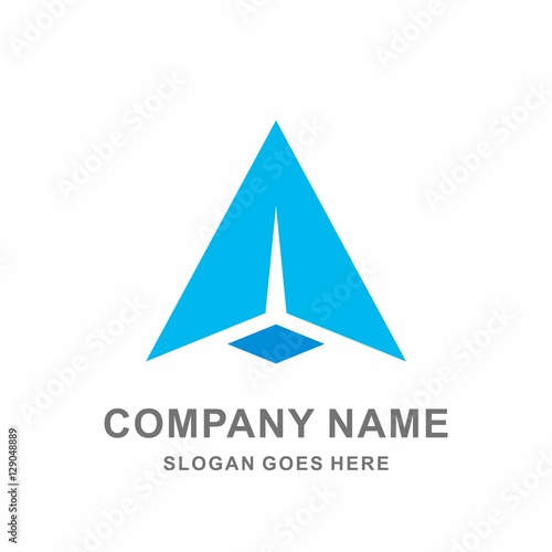 Geometric Triangle Arrow Paper Plane Architecture Business Company Stock Vector Logo Design Template 