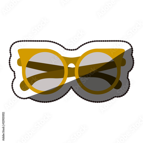 Glasses icon. Fashion style and accessory theme. Isolated design. Vector illustration