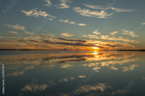 Sunset over Skilak Lake in Kenai National Wildlife Refuge, Alask photo