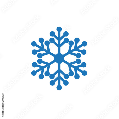 Snowflake blue icon. Snowflake logo vector. abstract snowflake logo, frozen product, Christmas celebration
