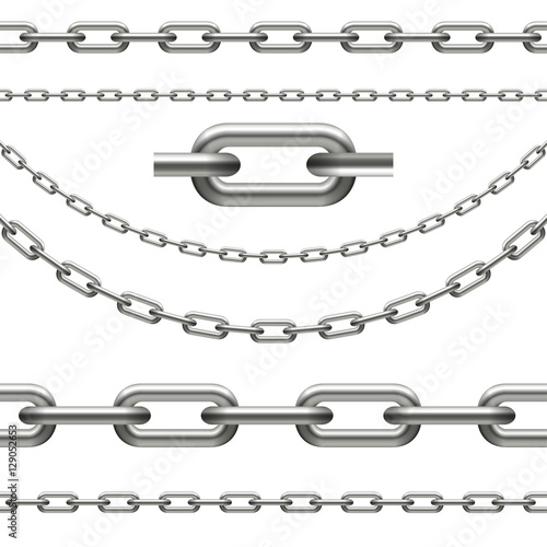 chains curved, seamless and chain link