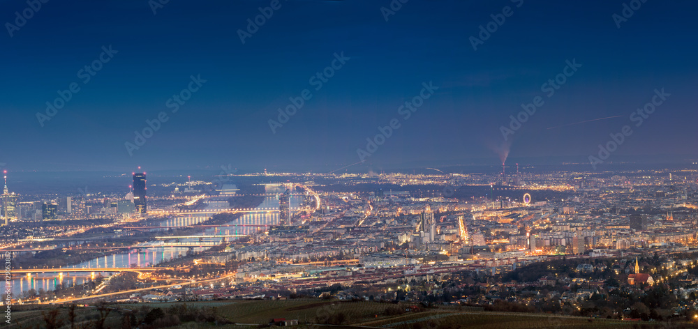 Panorama Of Vienna At Night