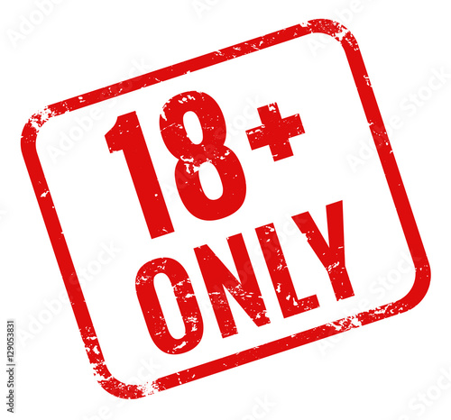 18+ only stamp red 