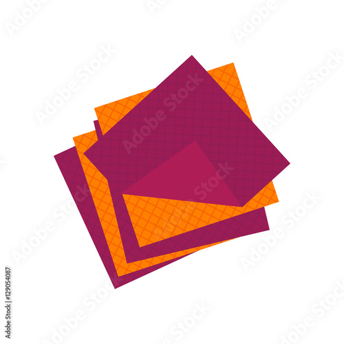 Flat cellulose sponges icon logo rag isolated on white background. Clean object, household equipment tool. Cleaning service vector stock illustration, housekeeping cleanness
