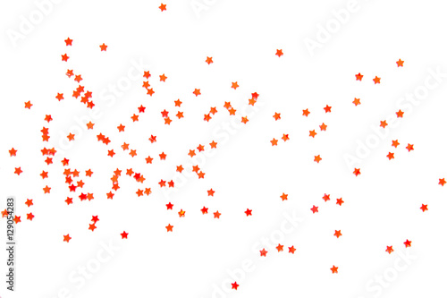 Christmas Star with copy space for your text on a white backgrou