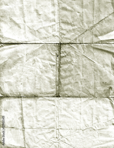 Aged folded paper. Creased,...