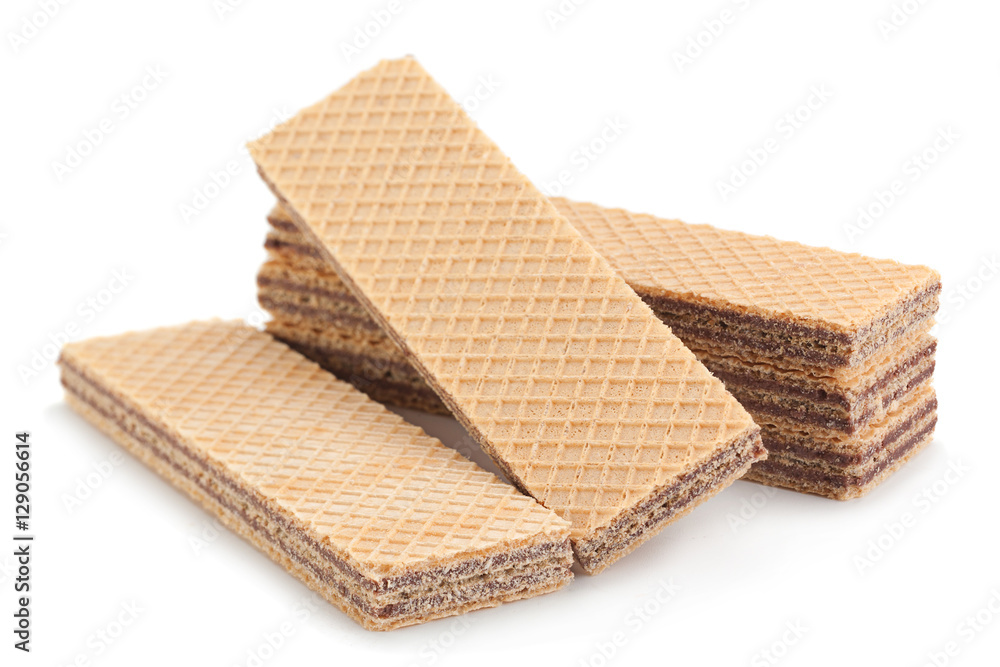 Wafer closeup on white Wafer closeup on white