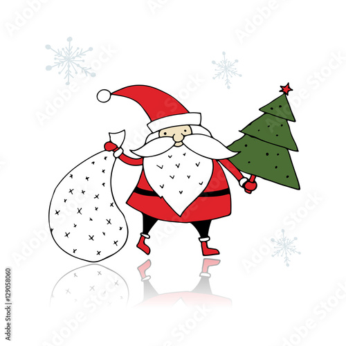 Santa Claus, sketch for your design