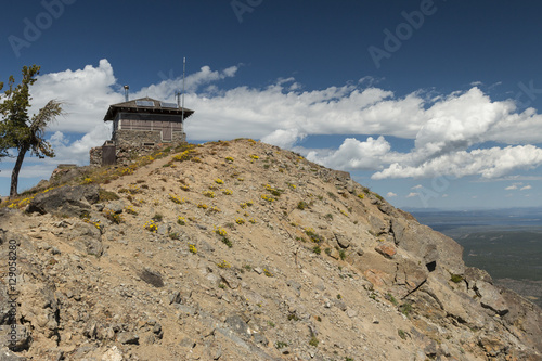 Fire Lookout on top of Mt. Sheridan in Yellowstone National Park