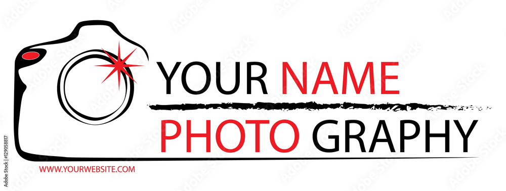 Photographer Logo for design or website. - obrazy, fototapety, plakaty 