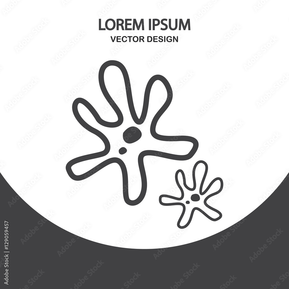 Germ icon. Simple design for web and mobile