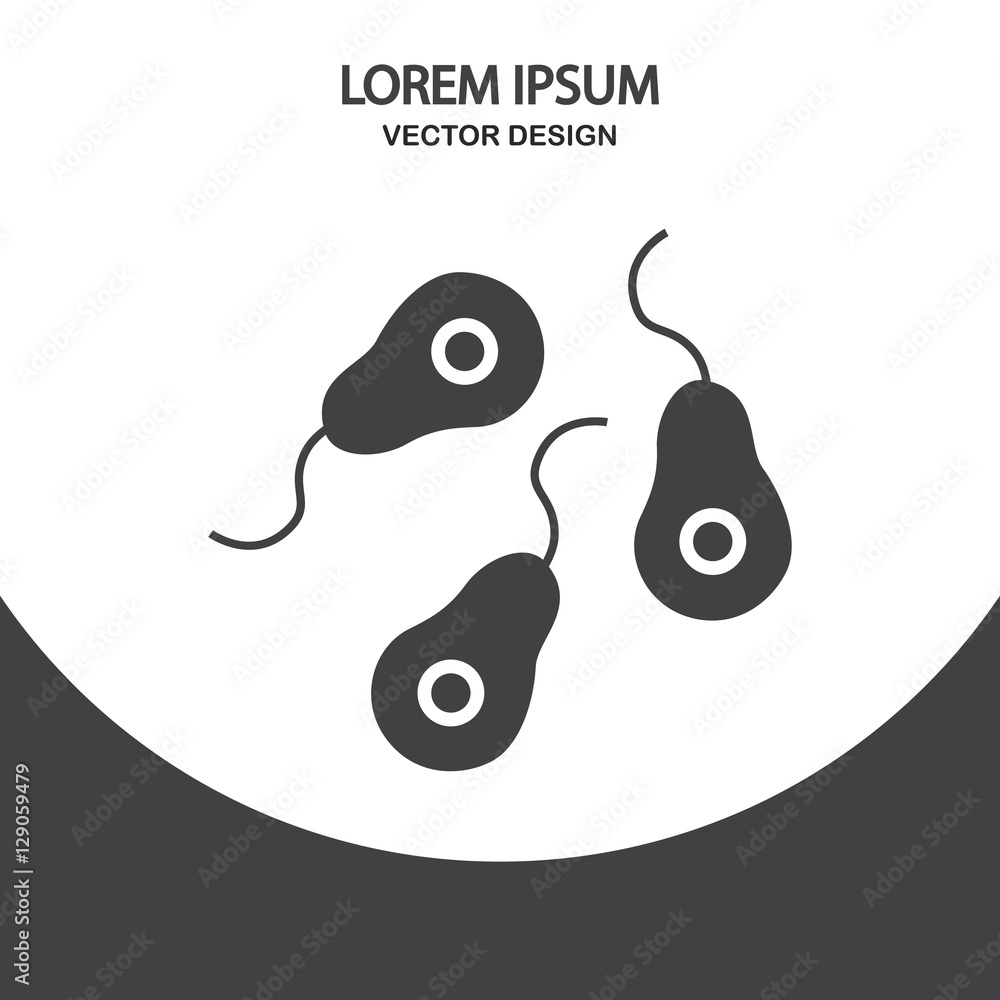 Obraz premium Germ icon. Simple design for web and mobile