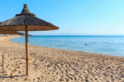 Summer morning beach  Chalkidiki  Greece .