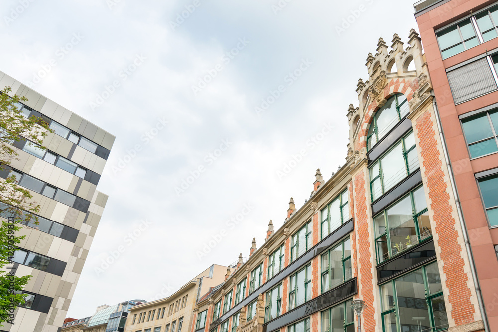 Fototapeta premium Typical Street view in Berlin with a population of approximately