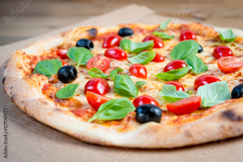 tasty pizza on a the table