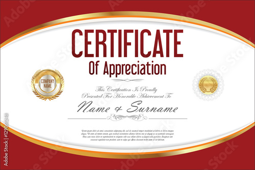 Luxury certificate or diploma template