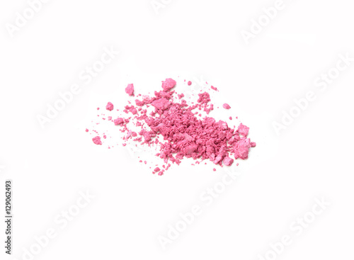 pink eyeshadow isolated on white background