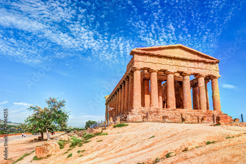 The famous Temple of Concordia in the Valley of Temples near Agrigento, Sicily photo