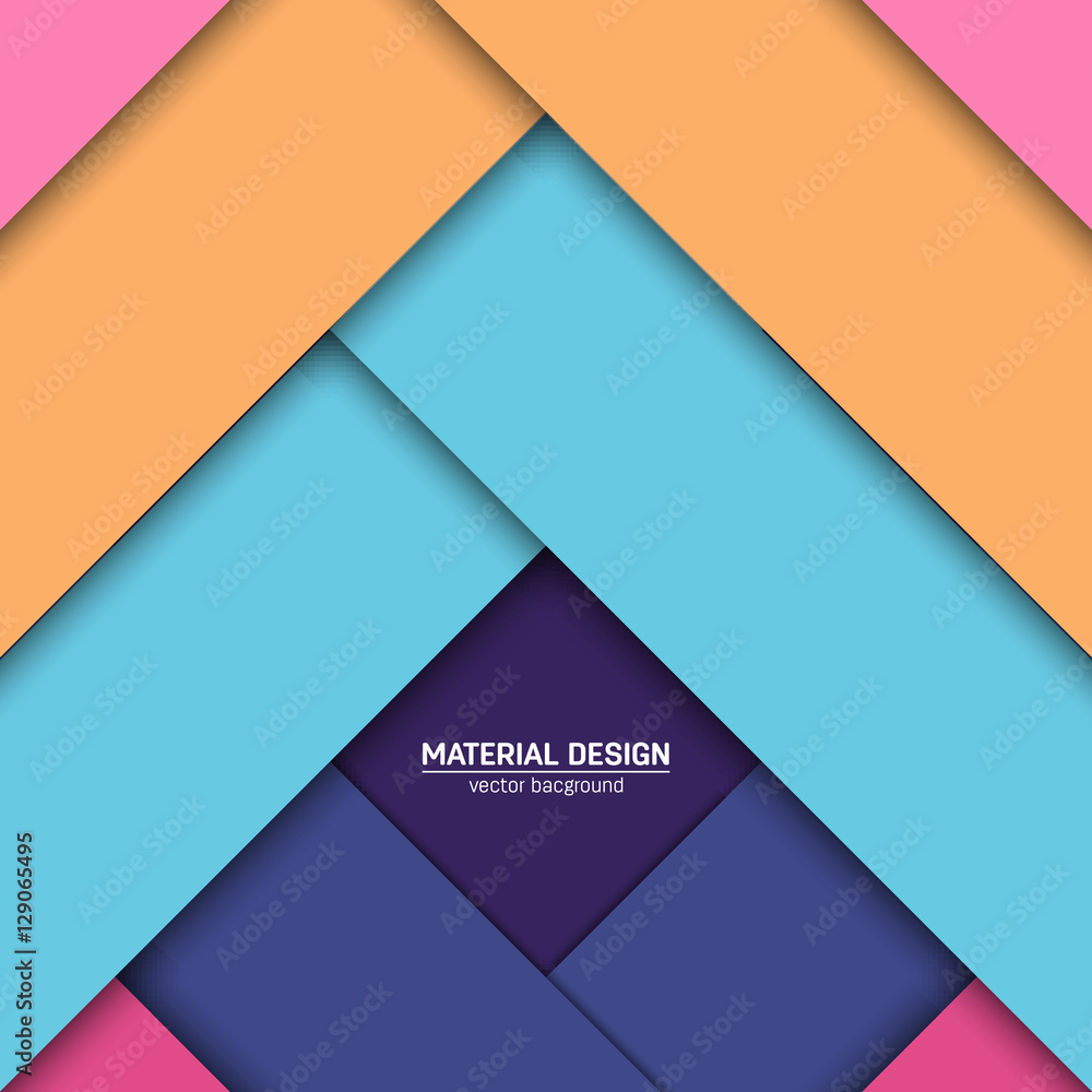 Vector material design background. Abstract creative concept layout template. For web and mobile app, paper art illustration design. style blank, poster, booklet. Motion wallpaper element. Flat ui.