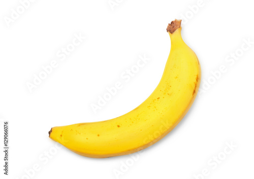 Single ripe fresh banana