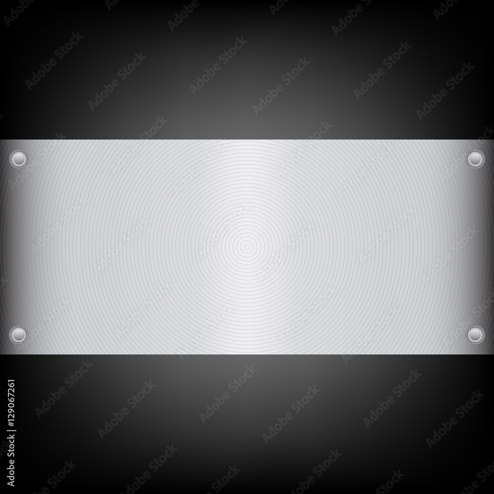 Metal plate on the carbon background Metal plate on the carbon background