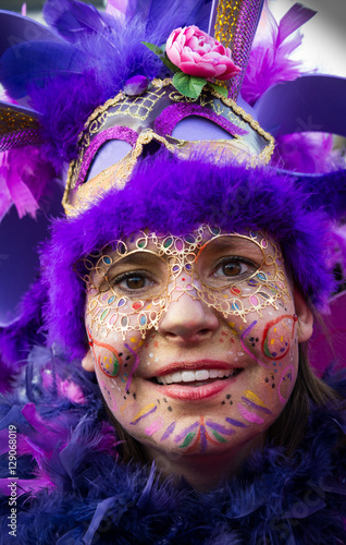 Woman's make-up for the carnival in Roermond, Netherlands © timsimages.uk