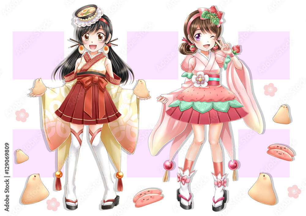 japanese anime manga style illustration japanese anime manga style illustration