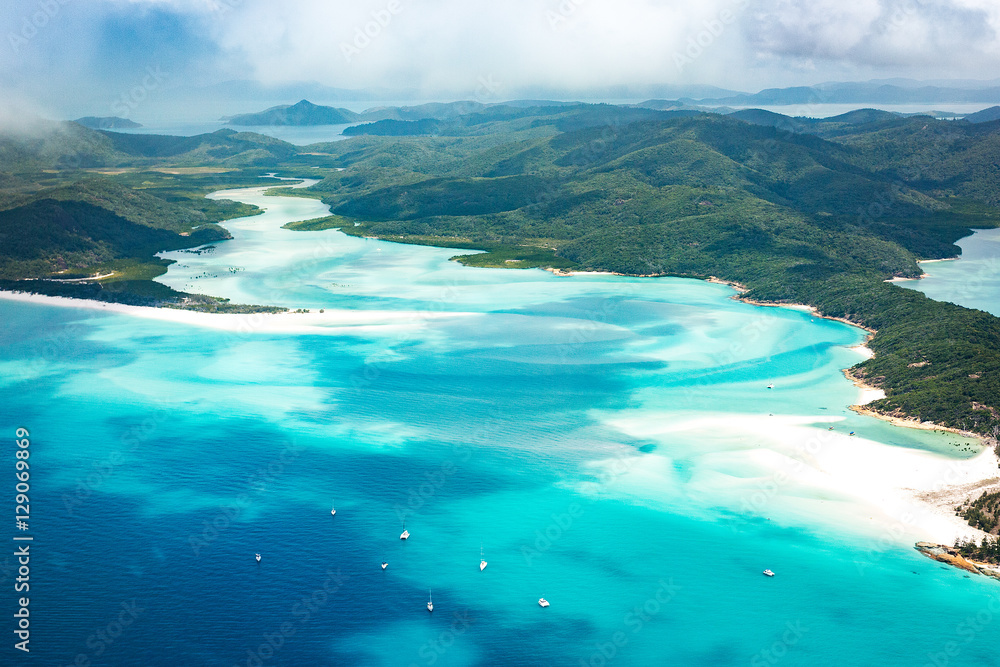 Whitsundays from above, Queensland, Australia