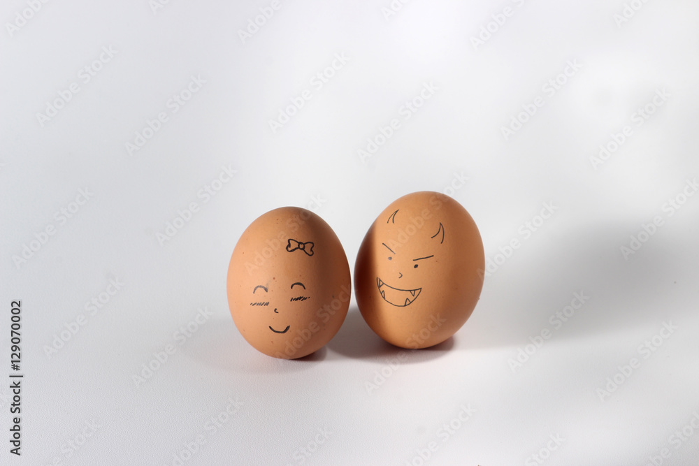 egg face isolated white background egg face isolated white background