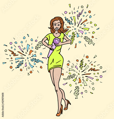 Feestje met confetti kanon