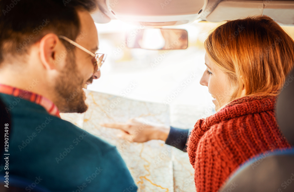 Navigation on the road with a map. Problem with orientation on t Navigation on the road with a map. Problem with orientation on t