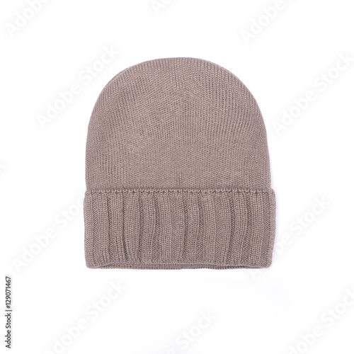 knitted hat isolated on white