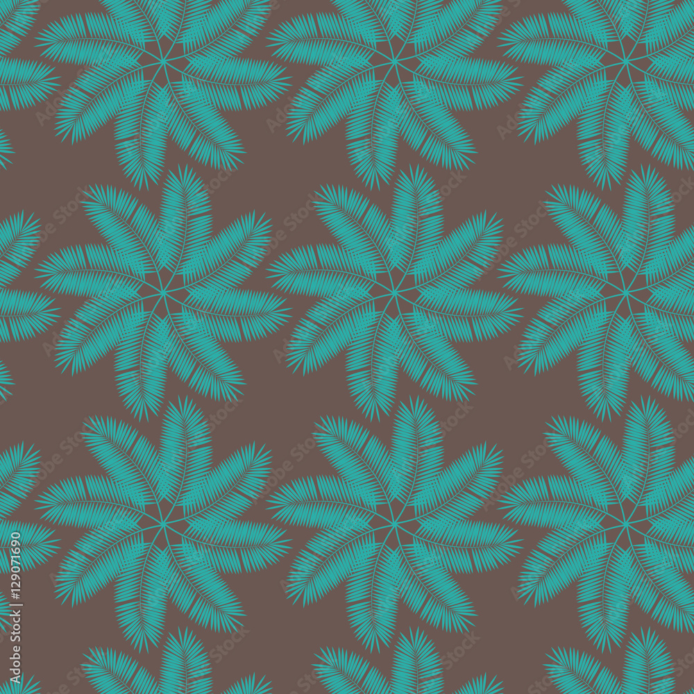 Palm Leaf Seamless Pattern Background. Vector Illustration. Palm Leaf Seamless Pattern Background. Vector Illustration.